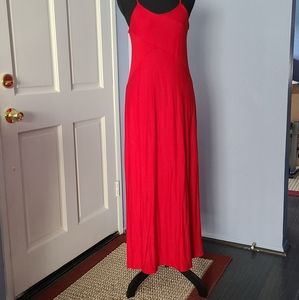 Spaghetti strap red sundress